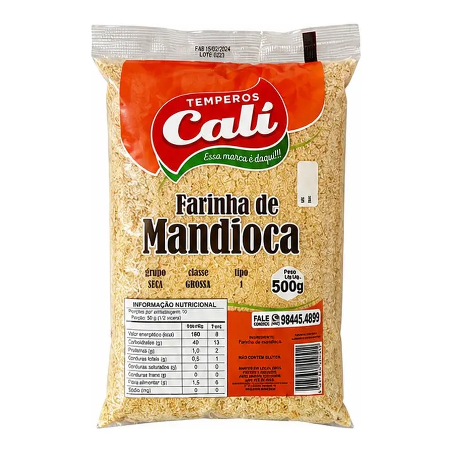 Farinha de Mandioca 500g — Temperos Cáli