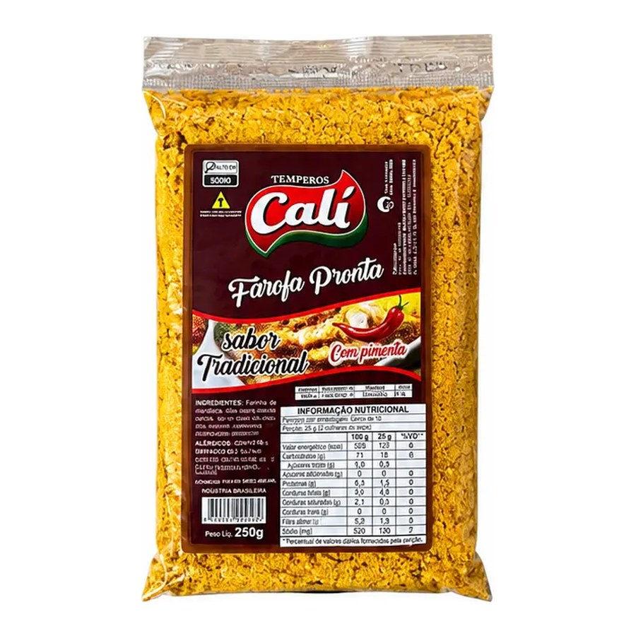Farofa Pronta Tradicional Picante 250g — Temperos Cáli