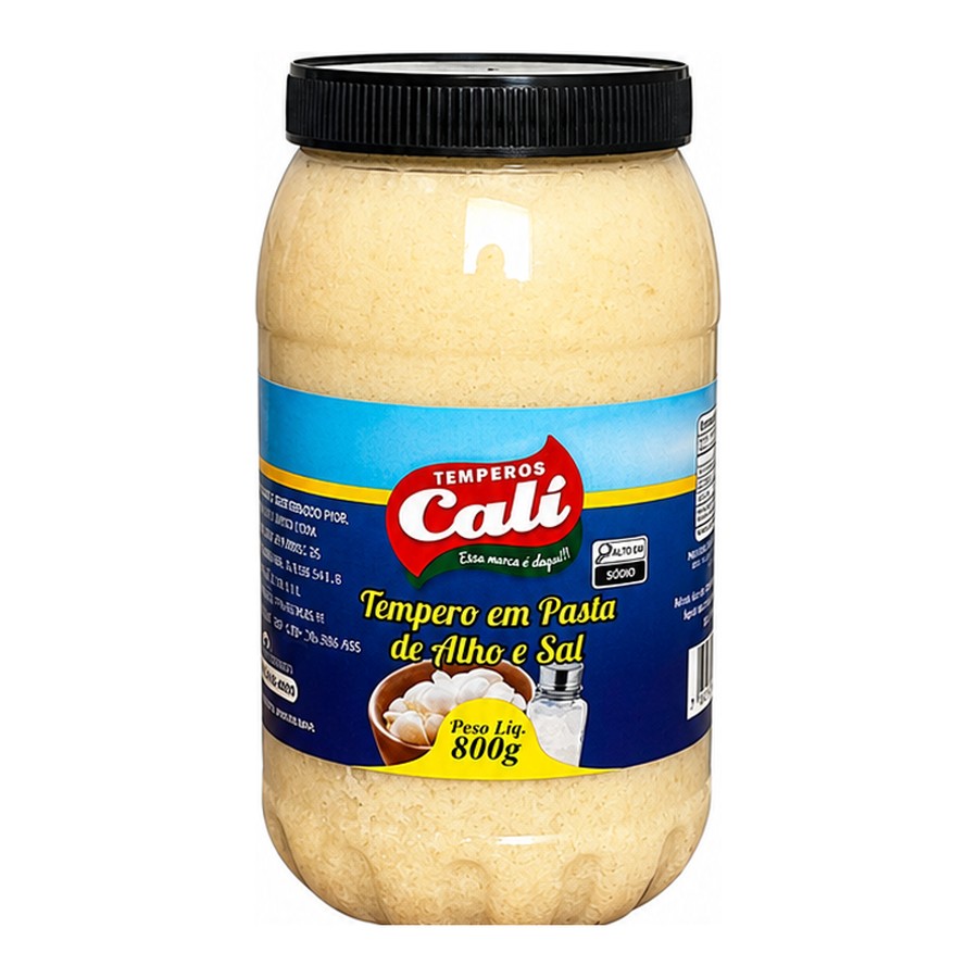 Tempero em Pasta de Alho e Sal 800g — Temperos Cáli