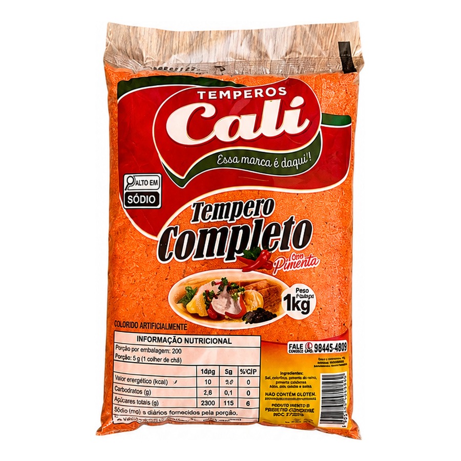 Tempero Completo com Pimenta Sachê 1kg — Temperos Cáli